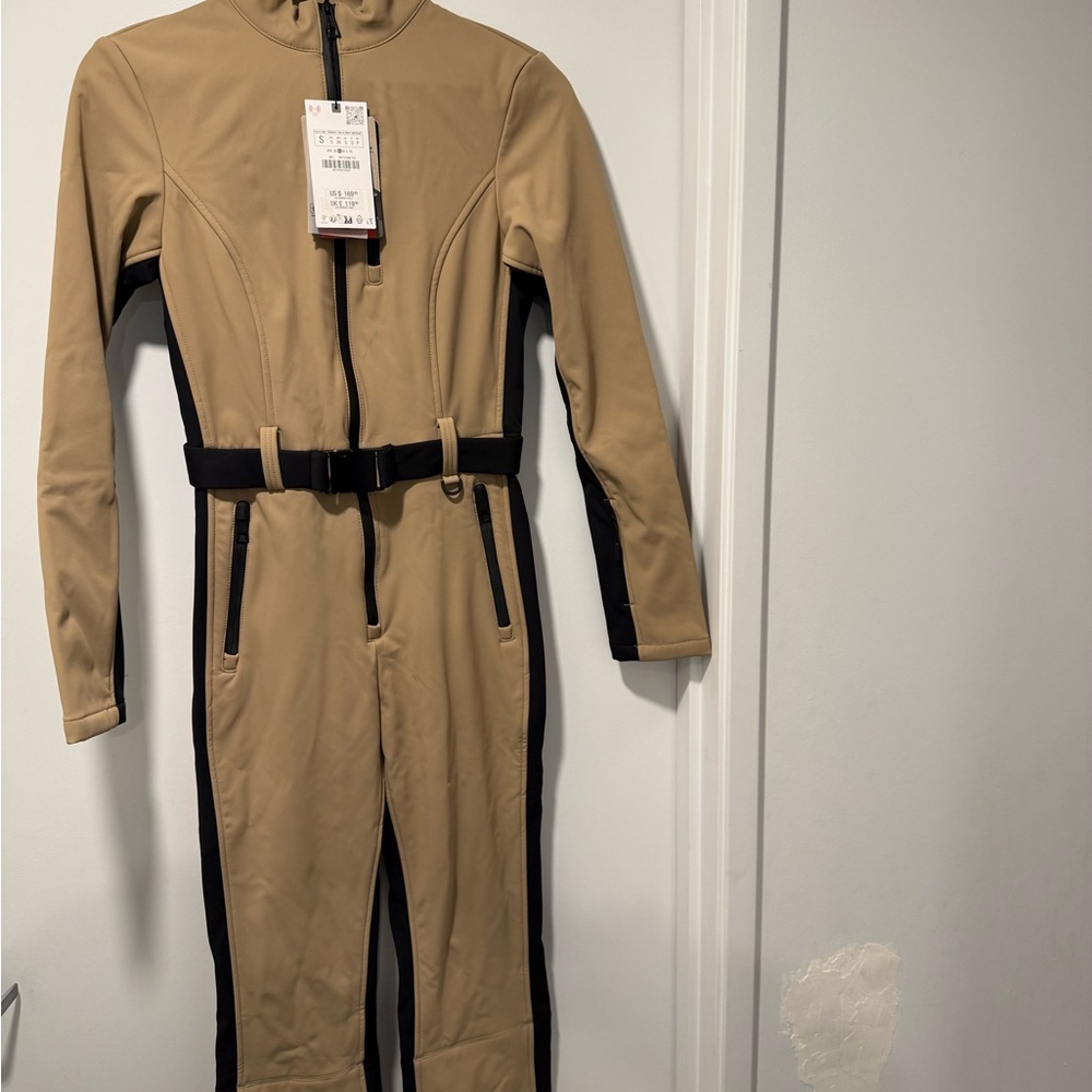 Tan and Black Jumpsuit
